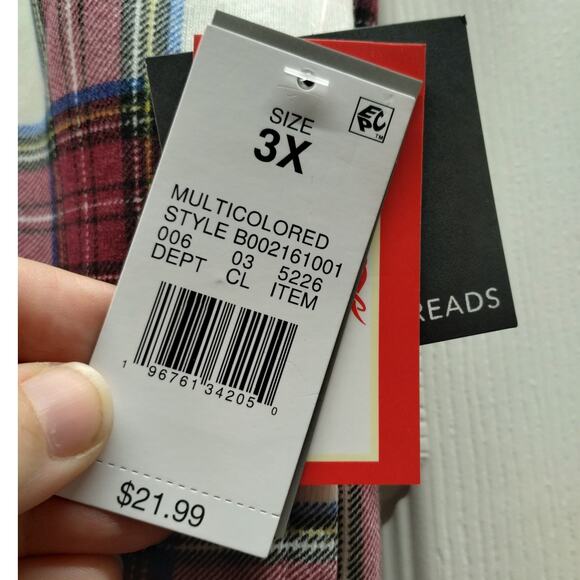 Coca-Cola Grayson Threads Women's Size 3X Plaid Loungewear Sleep Pants NWT - Picture 7 of 8